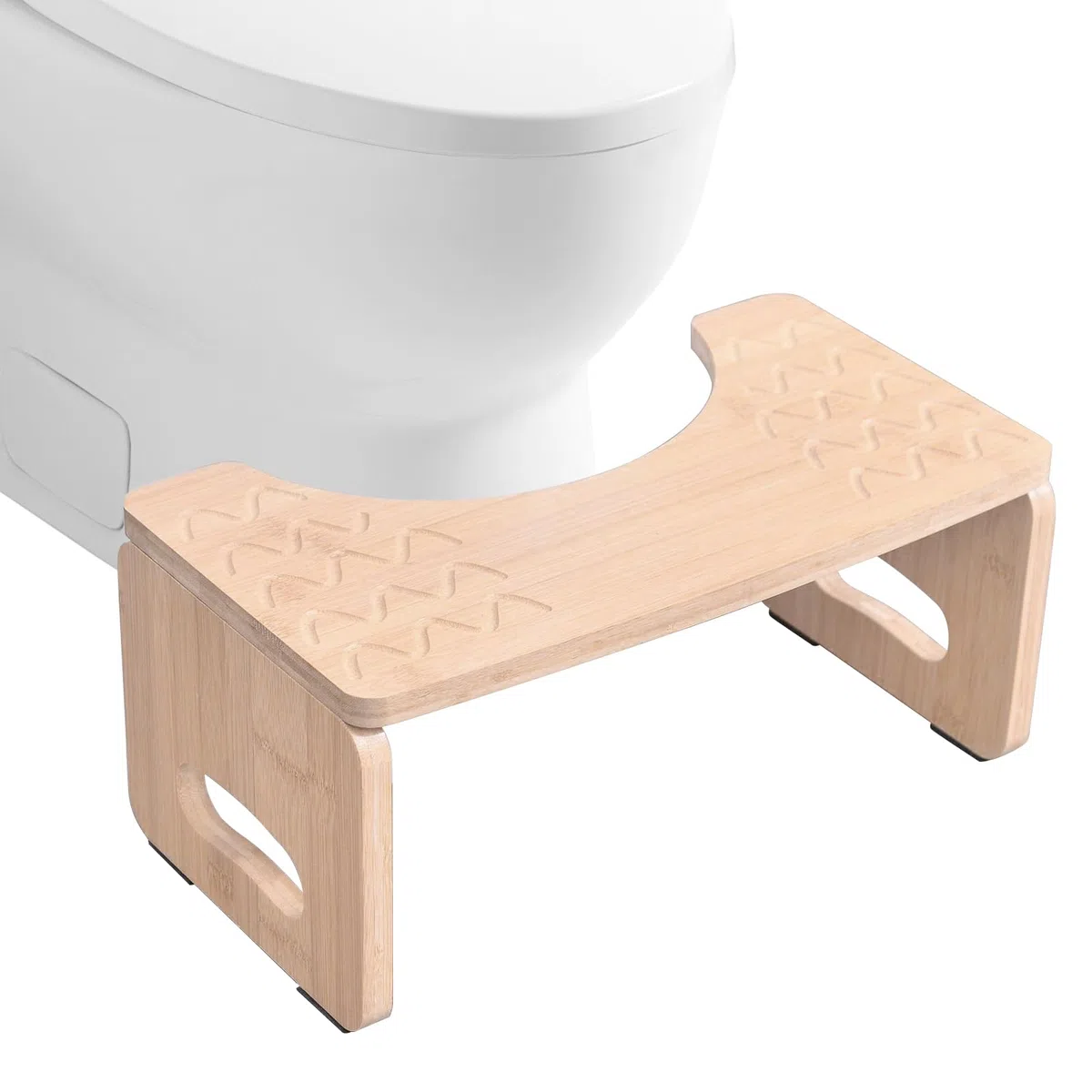 Sgabello da toilette in bambù, sgabello da toilette pieghevole per adulti, sgabello da bagno sano e portatile a piedi per WC Squatty Potty per costipazione, gonfiore