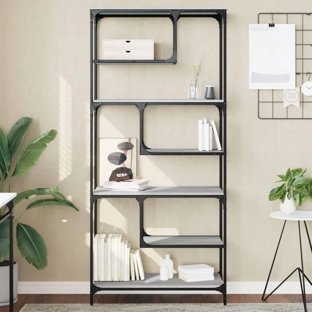 Sonoma - Mensola decorativa per soggiorno, libreria, 81 x 36 x 176 cm, materiale in legno per libri, soggiorno, studio, ufficio