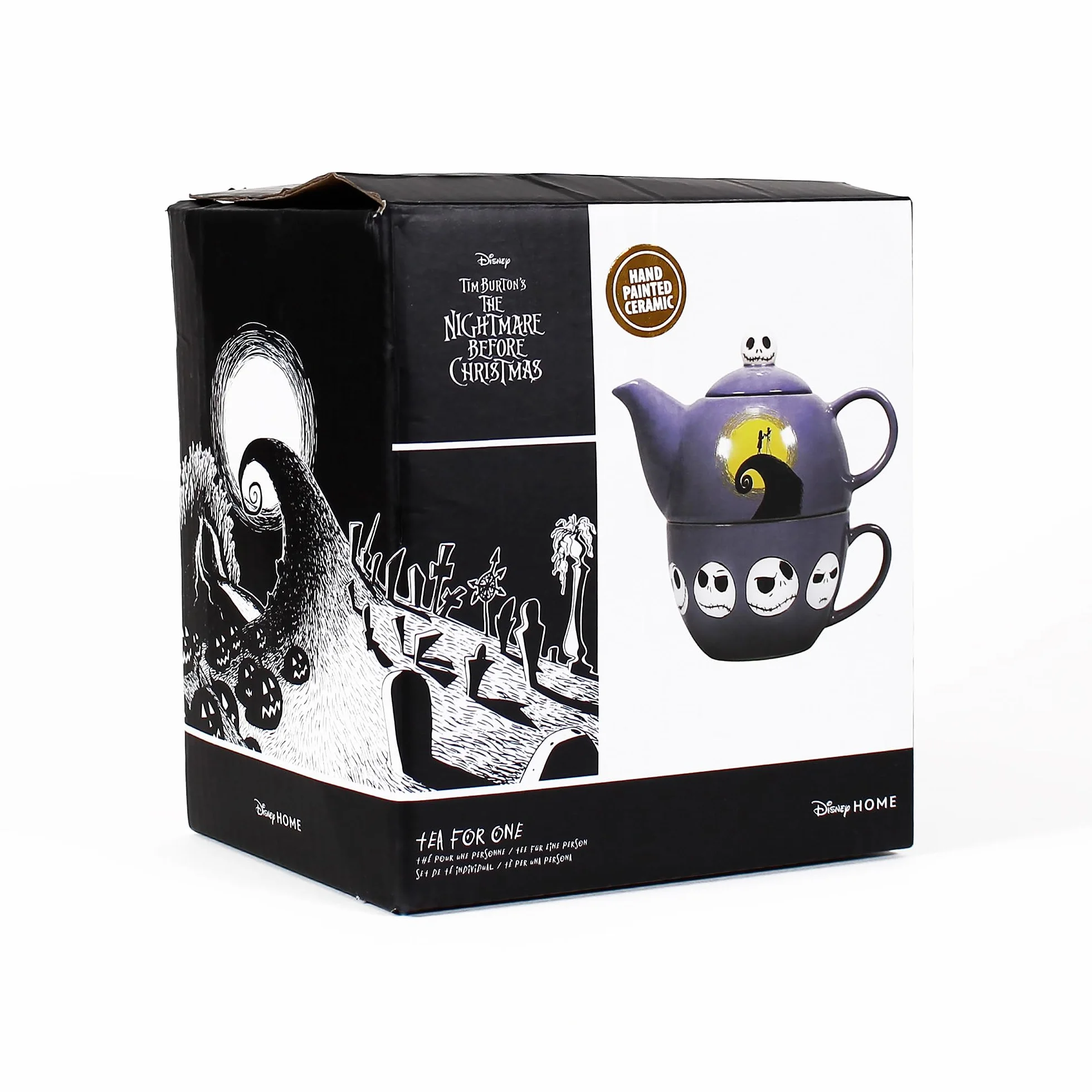 Half Moon Bay: Set Teiera e Tazza Disney The Nightmare Before Christmas | Teiera 3D personalizzata di The Nightmare Before Christmas con Tazzone incluso, Licenza ufficiale 100%, disney gadget