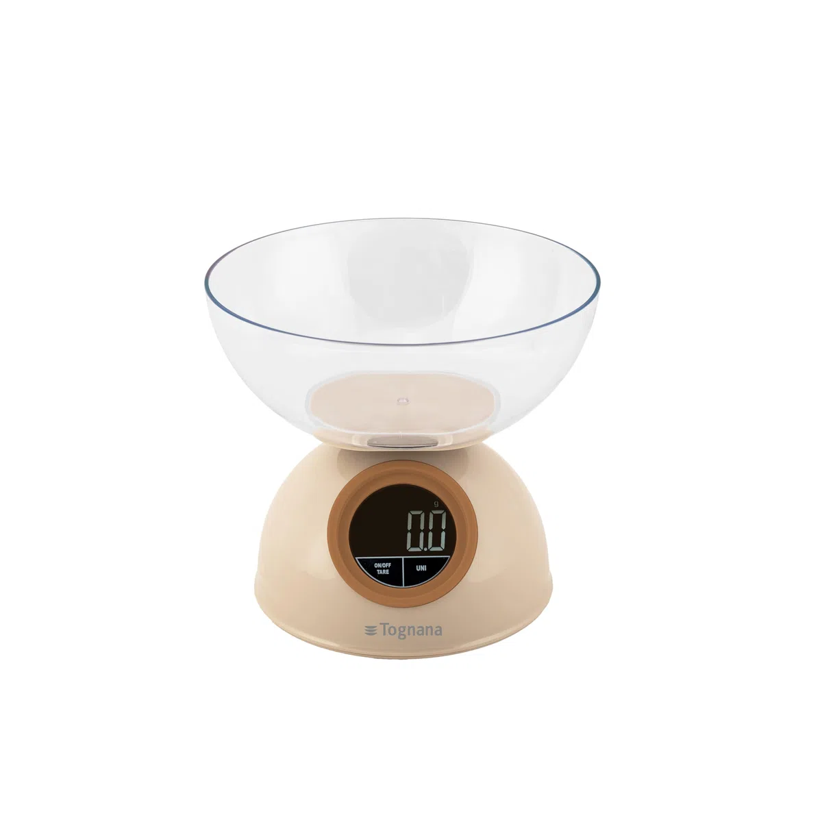 Tognana Iridea, Bilancia da Cucina Digitale 5 kg plastica, Champagne
