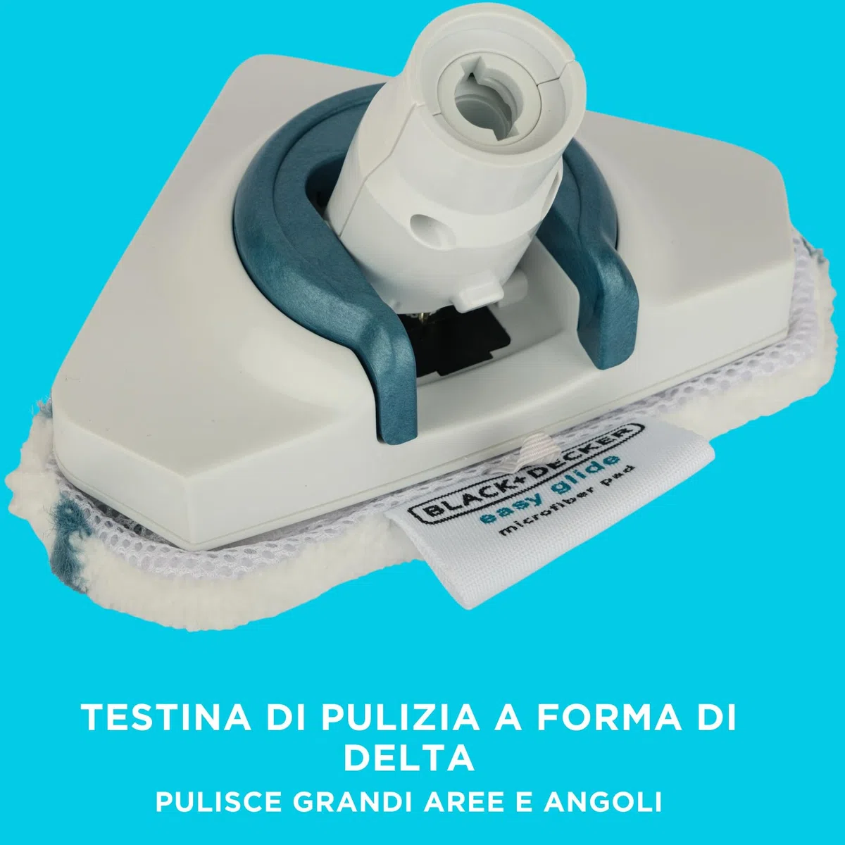 BLACK+DECKER Pulitore per superfici con testa a delta per scopa a vapore con 2 panni in microfibra, FSMHDA-XJ