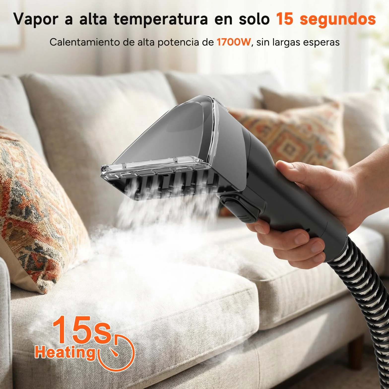 WOOX Lavatappeti e Divani Lava e Asciuga, Lavatappezzeria a Vapore e Espira 15Kpa ad alta potenza con accessori esclusivi Pulitore a vapore 2 in 1 per tessuti, auto, macchie, casa