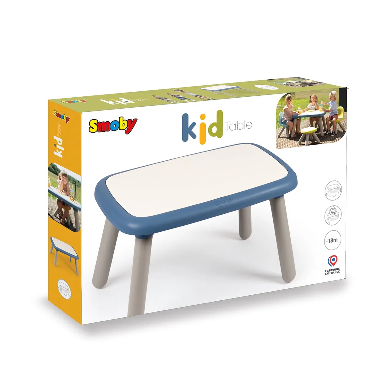 Smoby - Tavolo per bambini - Blu - Esterno Interno - Trattamento anti-UV - Prodotto in Francia