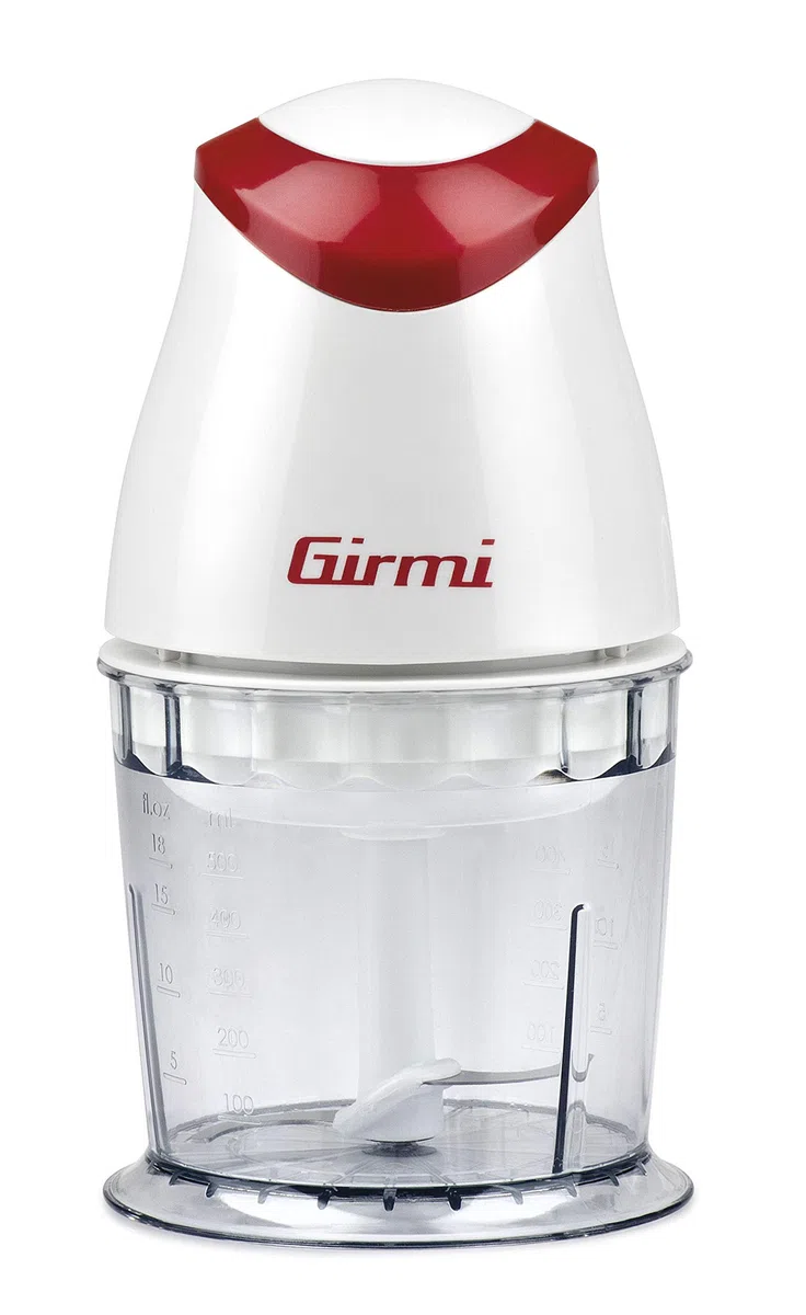 Girmi TR01 Tritatutto, 350 W, Lame Inox, Funzionamento PULSE, 500 ml, Bianco