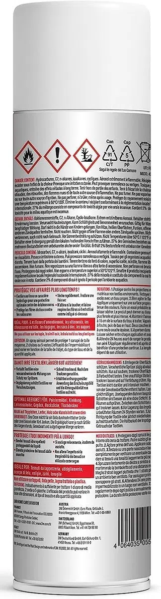 Scotchgard Spray Idrorepellente per Tessuti, 2x400 ml - Ottimo per Tappezzeria, Divani, Cuscini, Tovaglie e Abbigliamento
