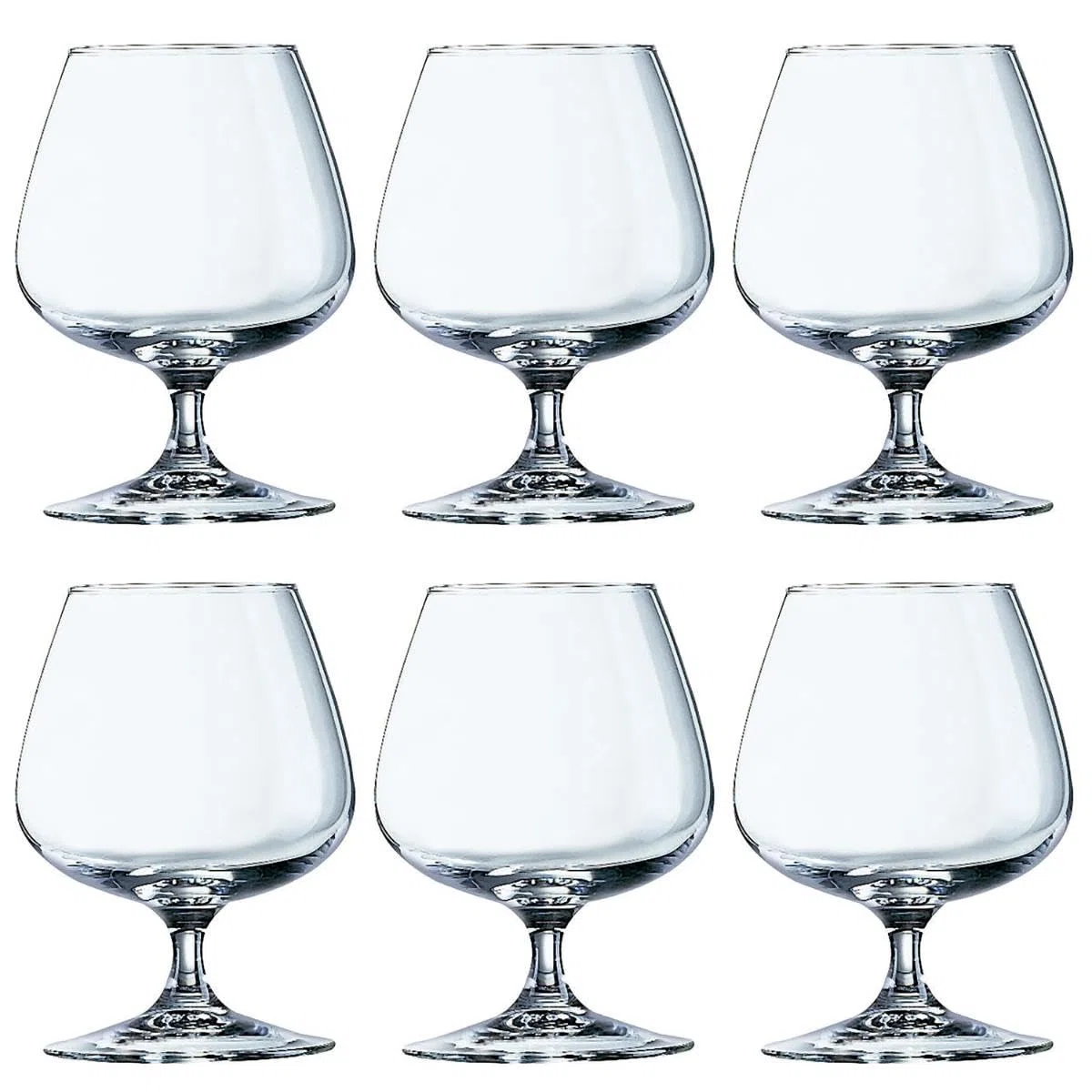 Arcoroc Bicchiere da cognac in vetro della serie Degustation, senza graduazione, 410ml, Senza indicatore di riempimento