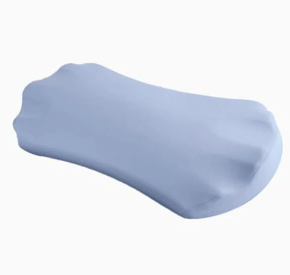 Cuscino per supporto lombare in memory foam, Cuscino Lombare ergonomico, supporto lombare per letto e divano, Lumbar support pillow adatto per letto e sedia (B-Blu)