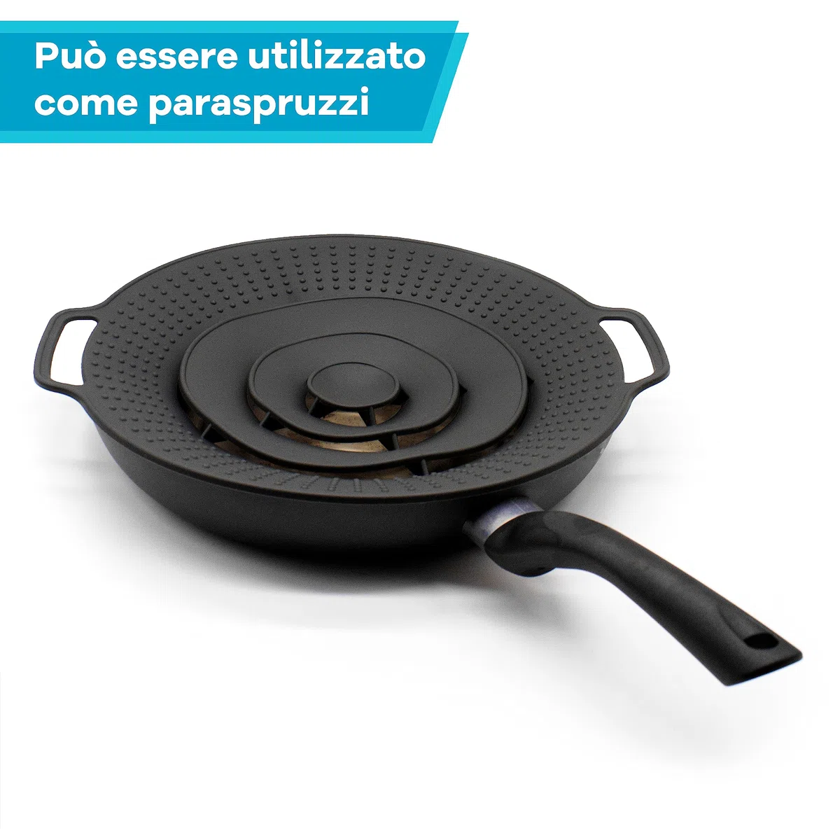 Coperchio Universale e Paraspruzzi in Silicone per Pentole e Padelle da 15-25 cm – Sicuro per gli alimenti - Previene l'ebollizione – coperchi in silicone, Paraschizzi padella, Pentola