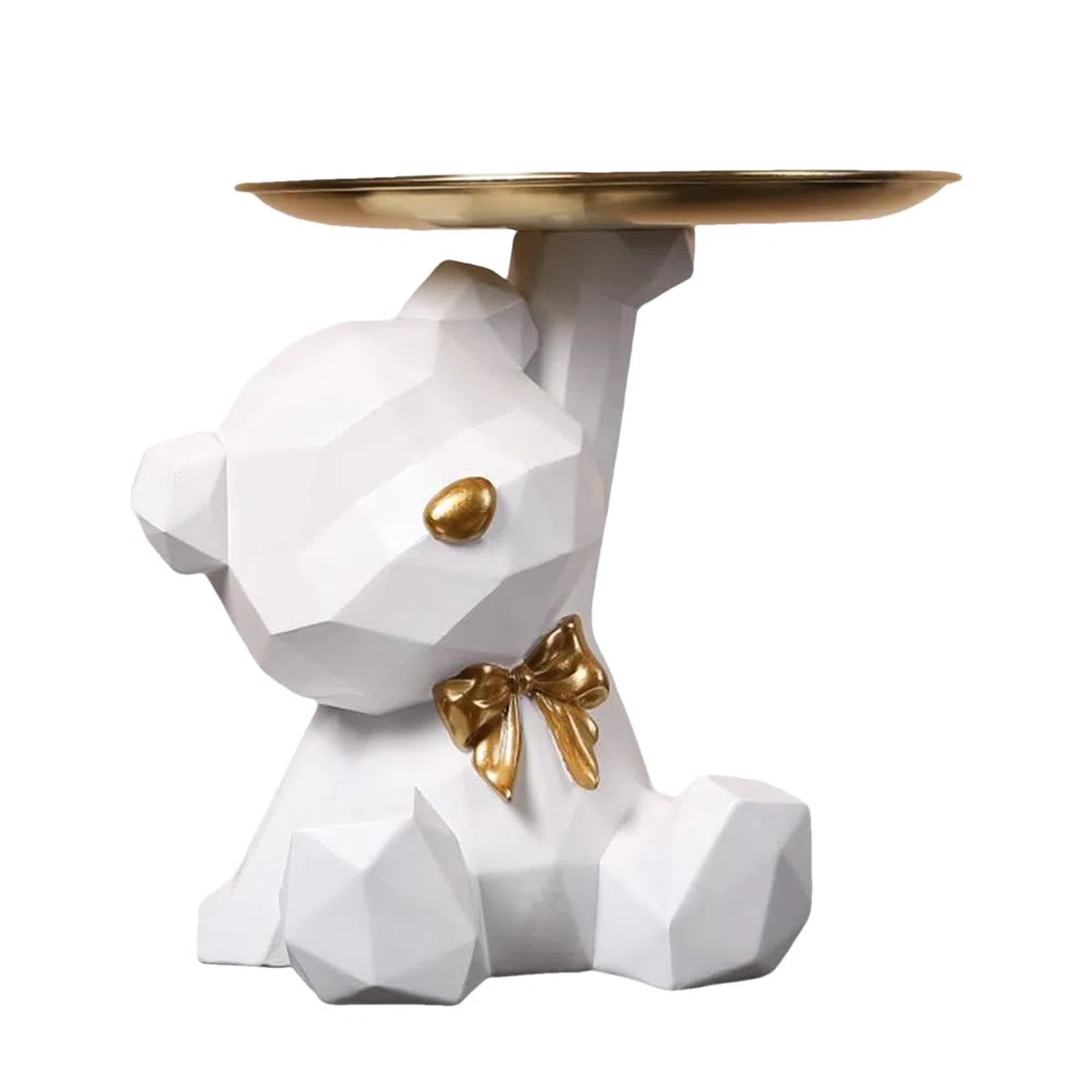 Adorabile vassoio portaoggetti a forma di orso, vassoio portaoggetti a forma di orso, decorazione di orso affascinante in resina | decorazione per cabina su piedistallo, ornamento per statuette per la
