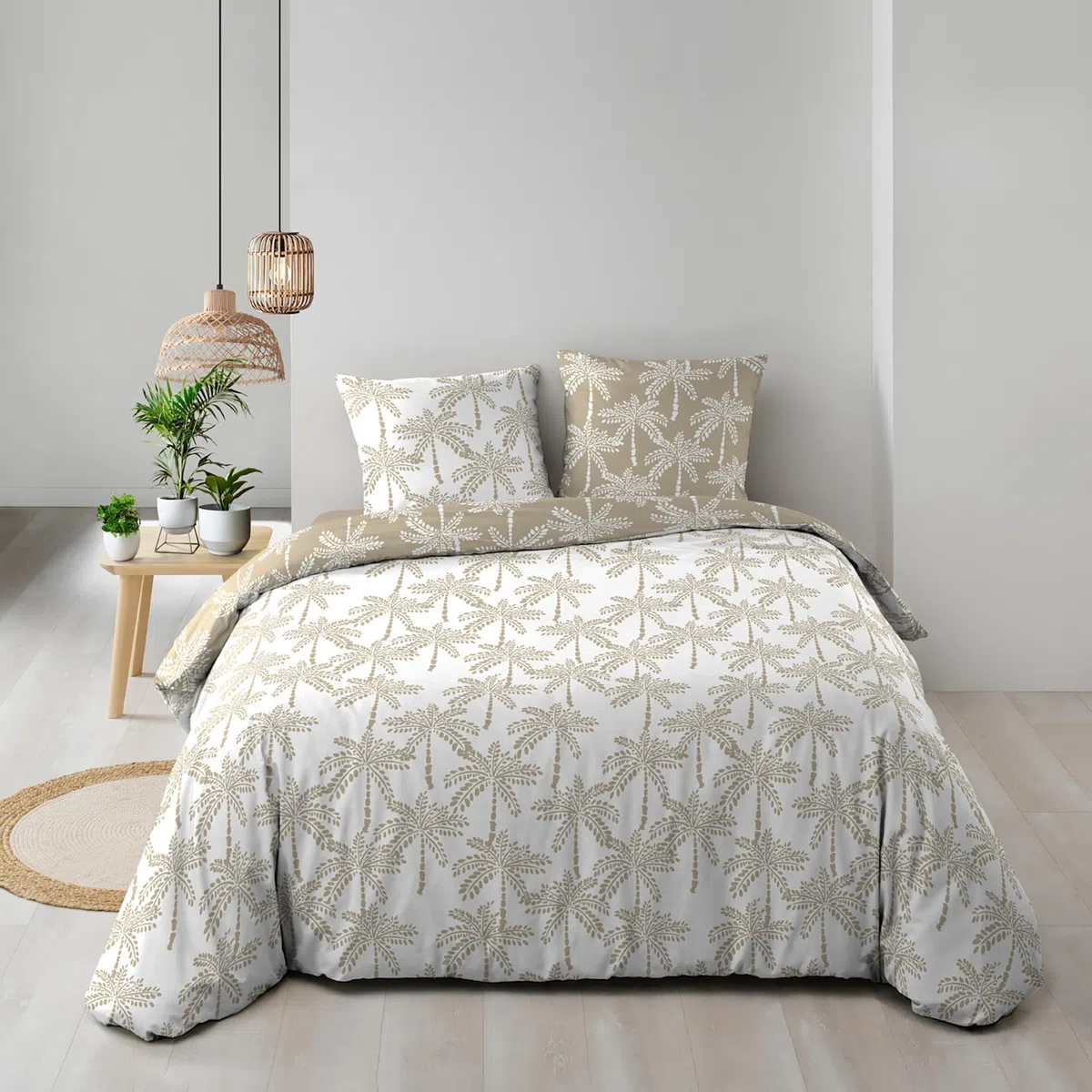 douceur d'intérieur, set da 3 pezzi (260 x 240 cm) Brianna, reversibile, 100% cotone