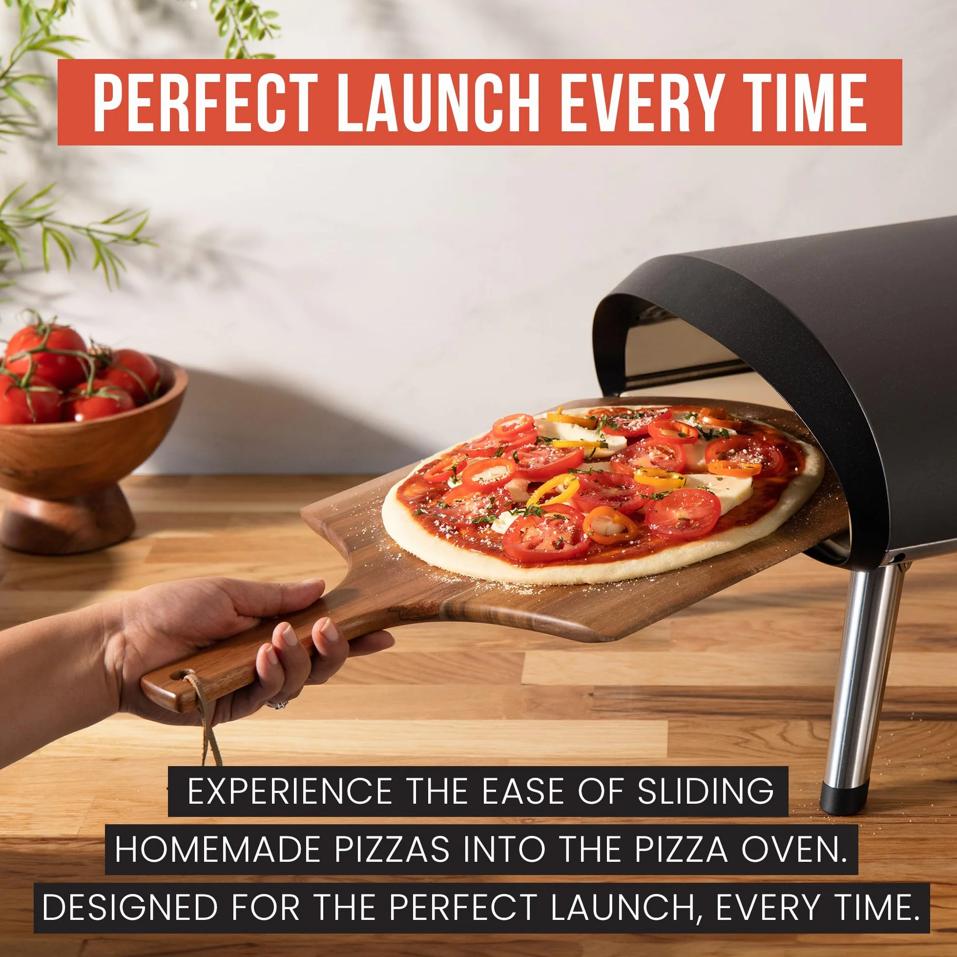 Chef Pomodoro di Acacia Pizza Peel, peso leggero in legno per pizza e pane fatti in casa, spatola per pizza gourmet di lusso (30,5 cm)