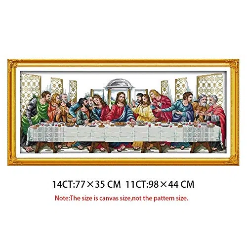 Kit Mezzo Punto Ricamo The Last Cena Modelli Cross Stitch Kits Stampato Tessuto Ricamo Set 11CT 14CT Decorazioni Fatte a Mano DIY per la casa Punto Croce Kit