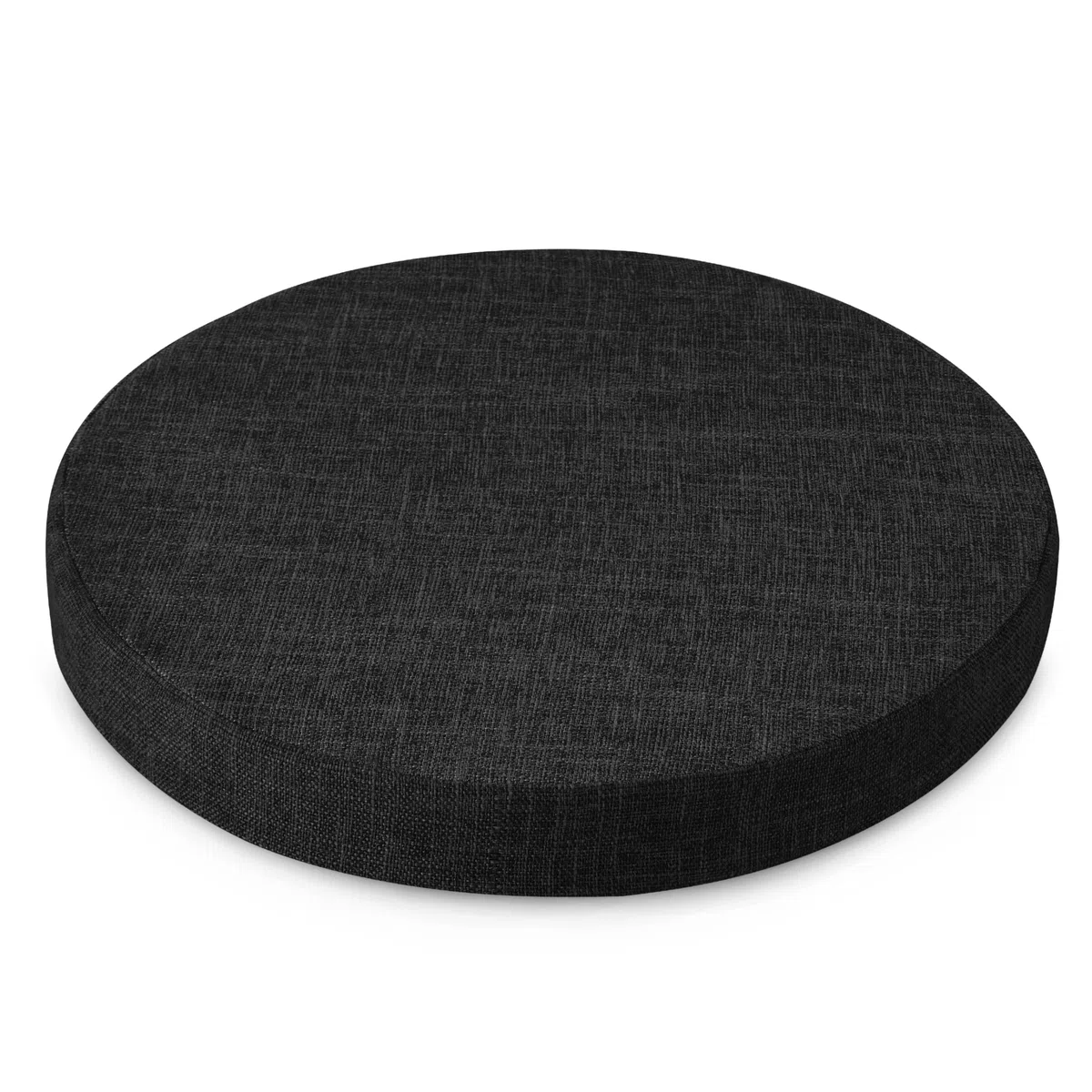 AddGrace Cuscini rotondi per sedie da pranzo, morbidi cuscini rotondi per sedia da cucina con copertura rimovibile, cuscini antiscivolo spessi per sedia da pranzo e cucina, 1 confezione (40,6 cm Nero)