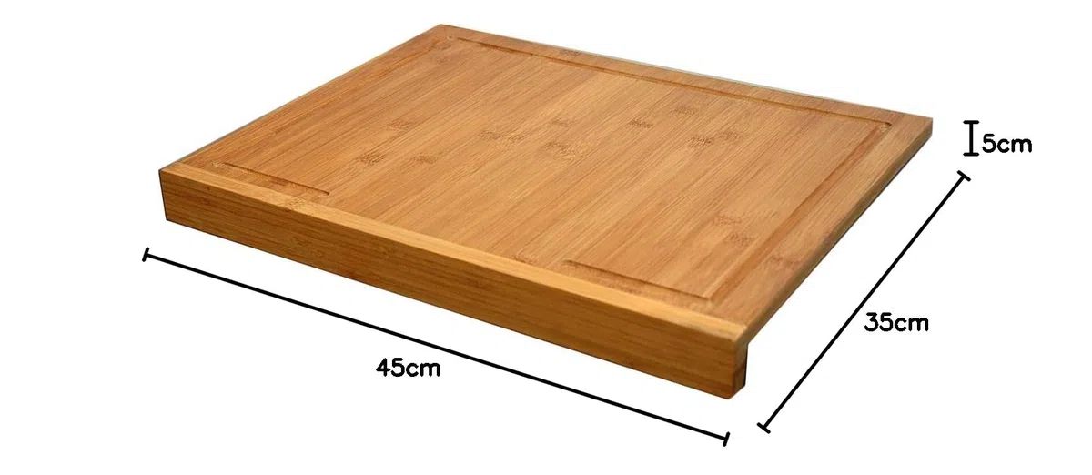 Tagliere da Cucina in Legno Bambu' 45x35 cm per tagliare tritare verdure salumi