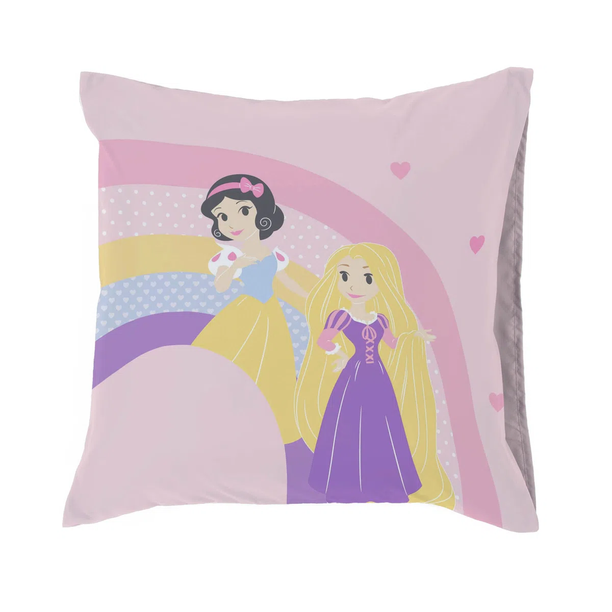 Jay Franco Disney Princess Cutout Set di 2 federe reversibili per bambini, 65 x 65 cm, 100% cotone