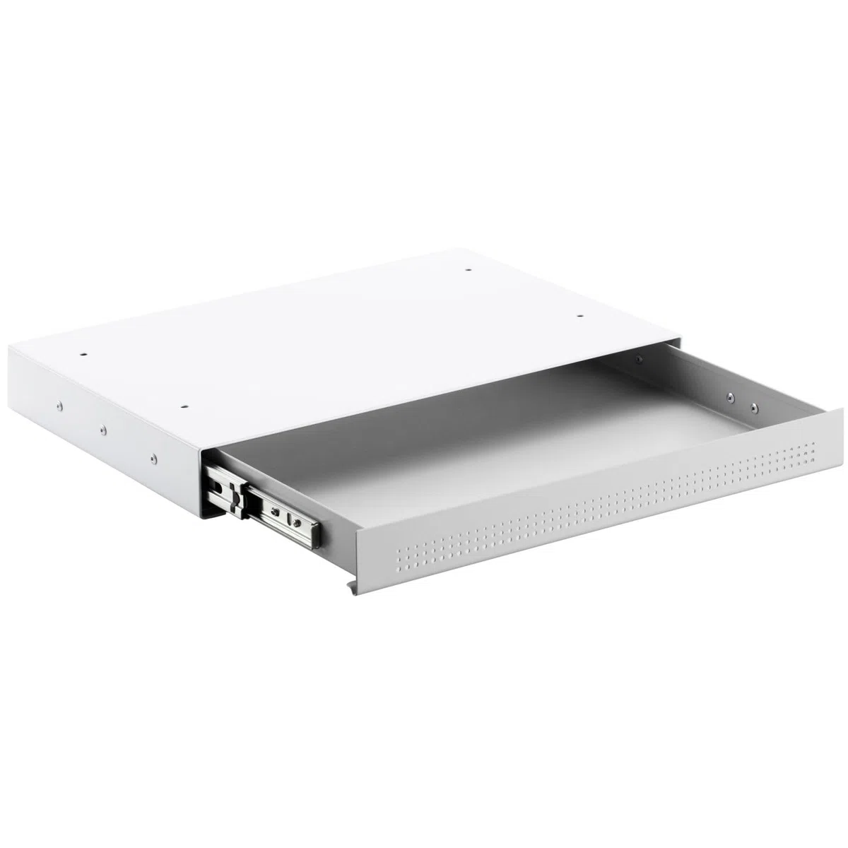 CAVO Cassetto portadocumenti in acciaio 410 x 272 mm bianco, cassetto da tavolo sottopiano