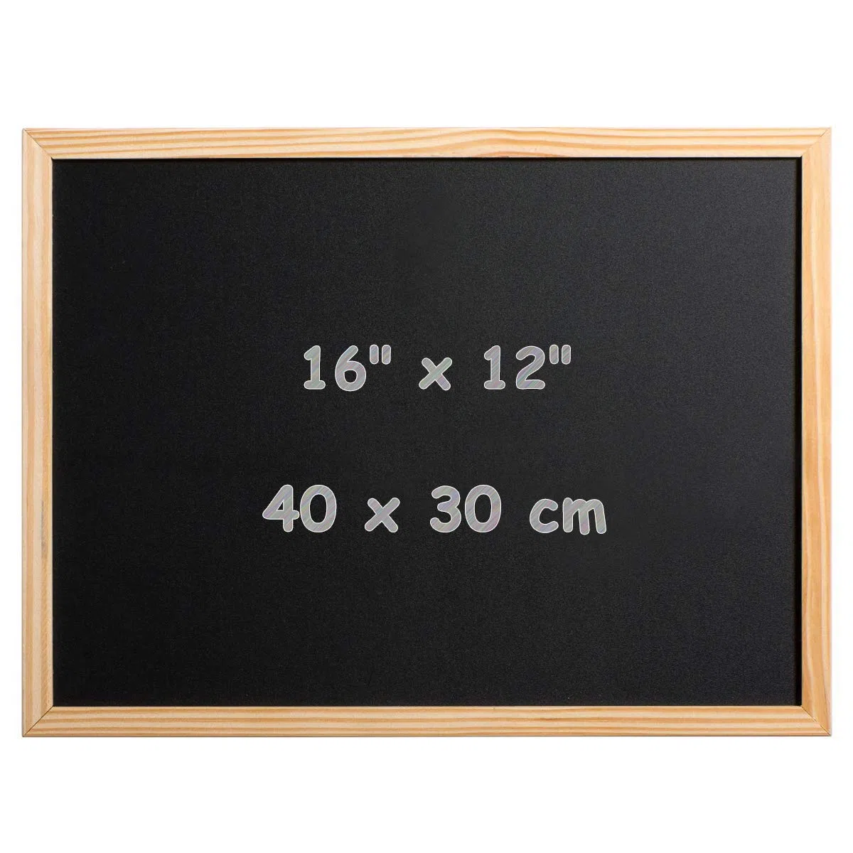 DOEWORKS Lavagna Nera A3 40 x 30cm, Piccola Lavagna da Parete per Cucina Scuola Ufficio, Cornice in Legno