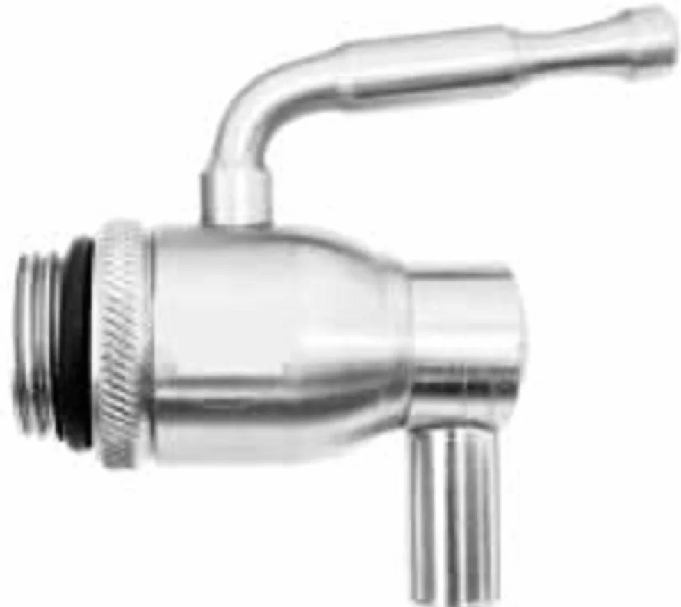 Megashopitalia Rubinetto in Acciaio Inox a Sfera per Fusto Olio Vino Birra con Beccuccio Ruotabile Salvagoccia 1/2 Pollice