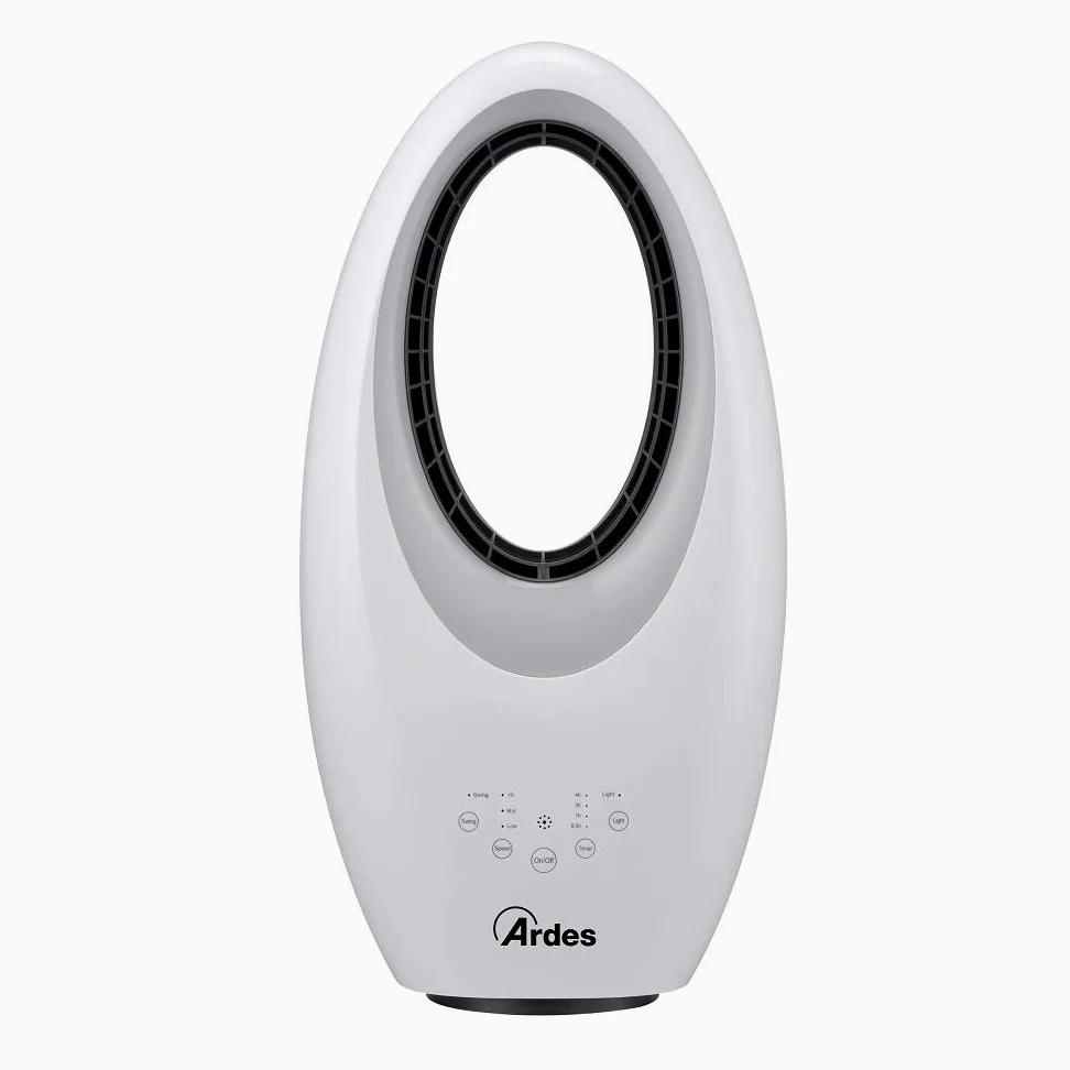 ARDES | AR5BL1 Ventilatore Senza Pale Potente e Silenzioso Ventilatore con Telecomando Luce Notturna Led Comandi Touch e Timer Modello Muna Bladeless