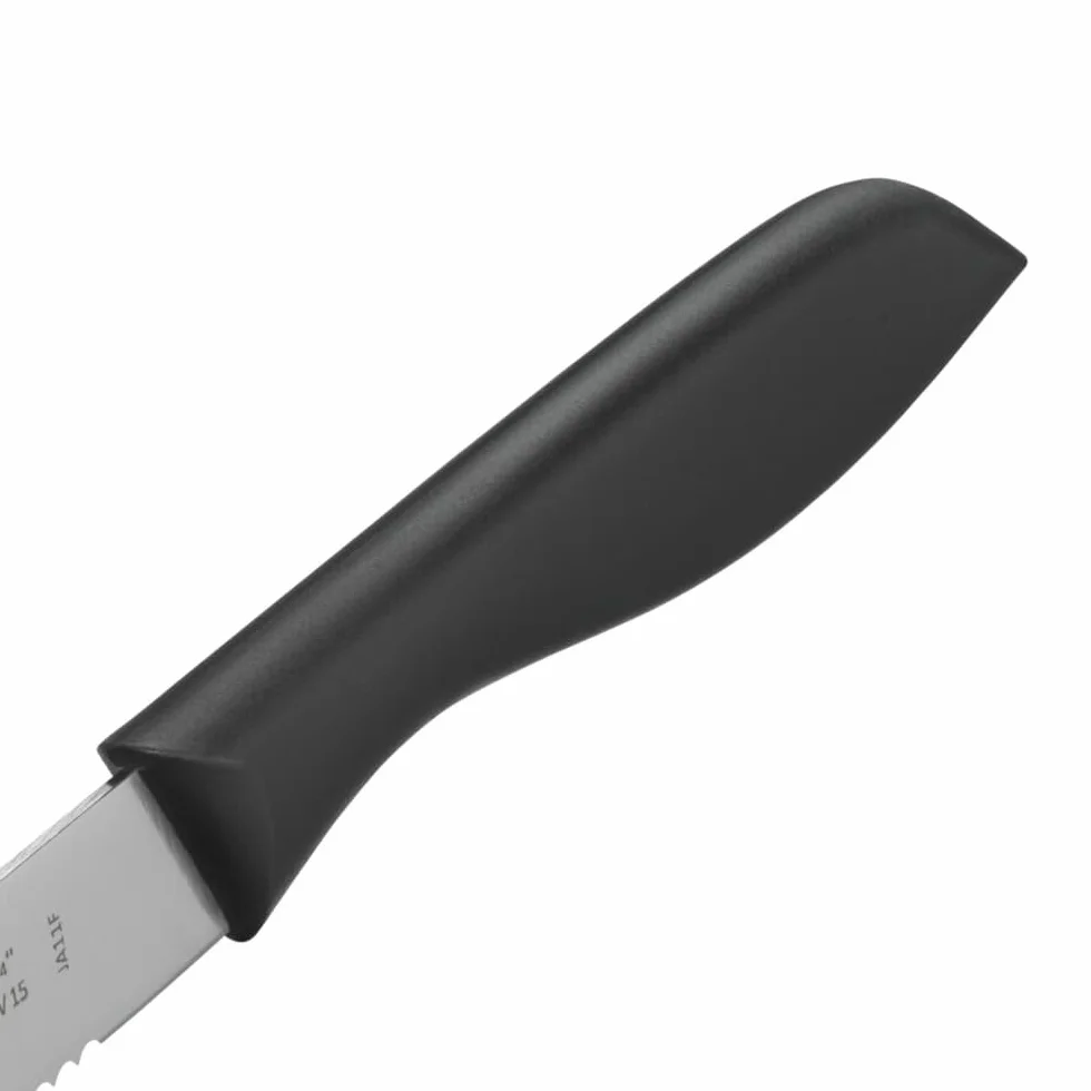 WMF Coltelli da Colazione, set da 6 pezzi, Lama in Acciaio Inox, 23 cm, Nero,1896499990