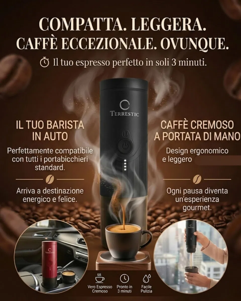 Macchina Caffe Portatile 80 Ml, Caffettiera Portatile, Macchinetta Caffè da Viaggio Ricaricabile USB, Compatibile con Polvere e Capsule Nespresso con Custodia Rigida
