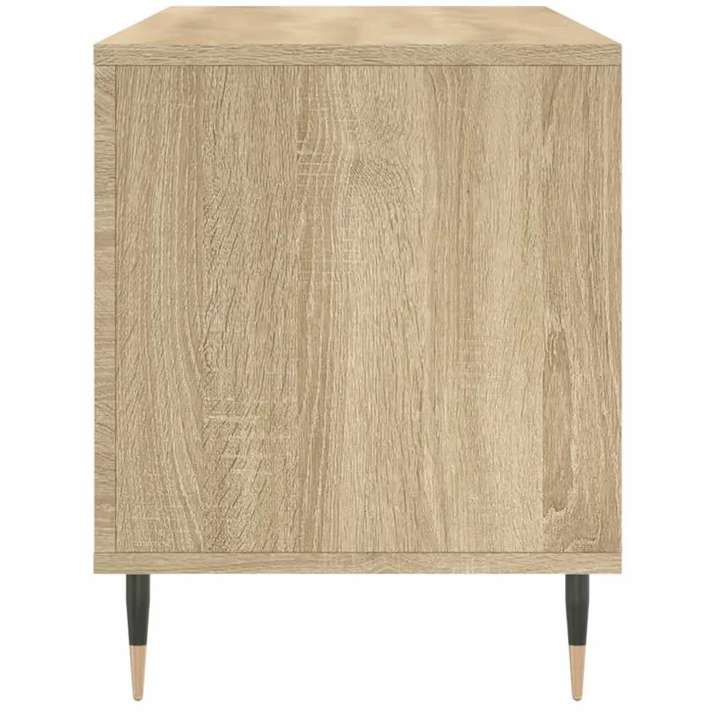 vidaXL Armadio a dischi, supporto giradiscos, credenza da soggiorno moderna in legno di ingegneria Rovere Sonoma