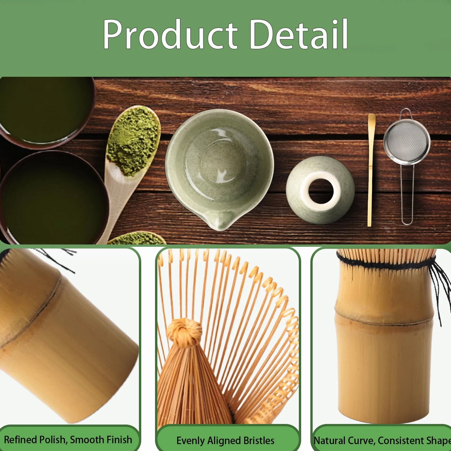 Matcha Kit Set da tè giapponese 5 pezzi ciotola tradizionale frusta paletta colino polvere