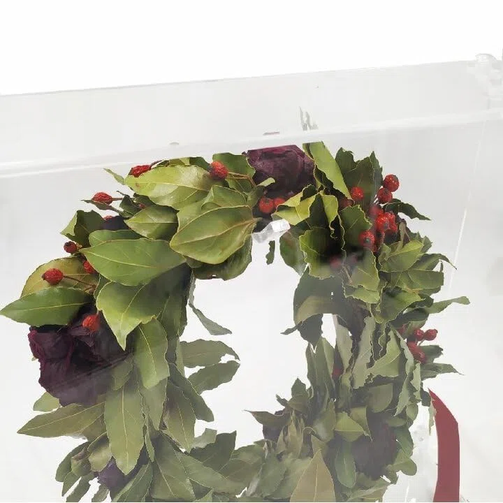 Generico Teca Scrigno (35cm x 35cm x 11cm) Porta Corona Alloro LAUREATI...Conserva al Meglio i Tuoi Ricordi