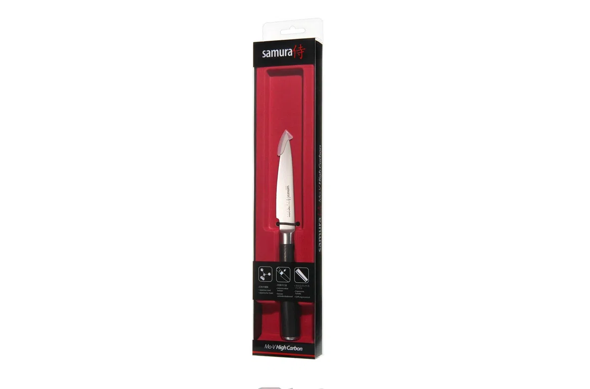 Il Coltellino per Sfilettare Samura MO-V è uno dei coltelli più utilizzati con manico super confortevole e lama in acciaio inossidabile giapponese.