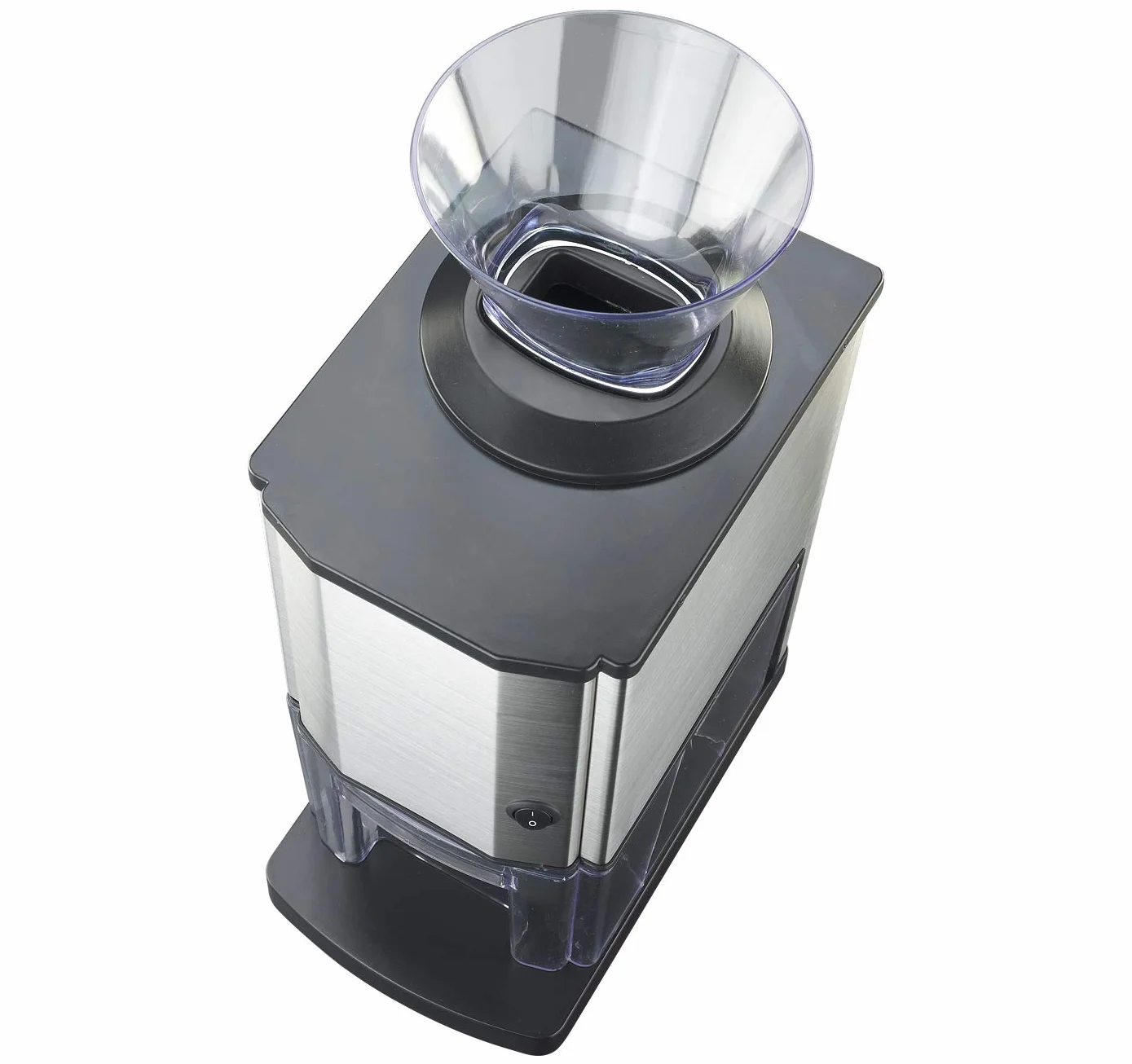 RGV Mojito Junior - Spaccaghiaccio Elettrico 80W in Acciaio Inox,Produzione 20 kg/h, Contenitore Estraibile con Microswitch di Sicurezza, Imbuto Amovibile