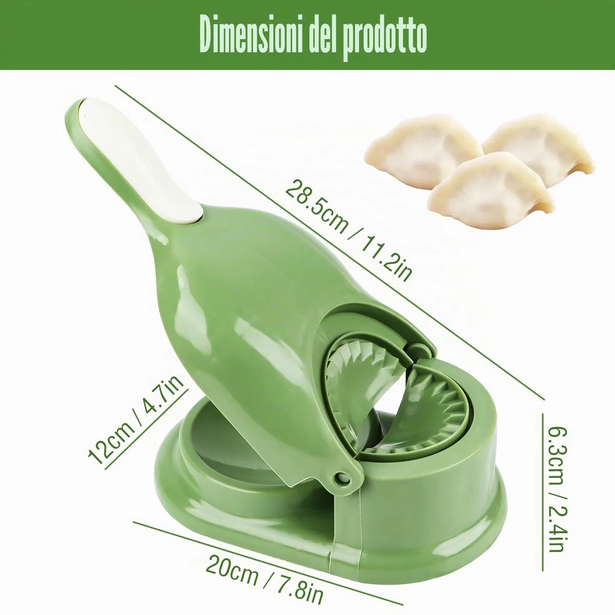 Dumpling Maker, formina per pasta, 2 in 1, Gyoza Maker, formine per ravioli manuali, per cucina Dumpling, ravioli, fare