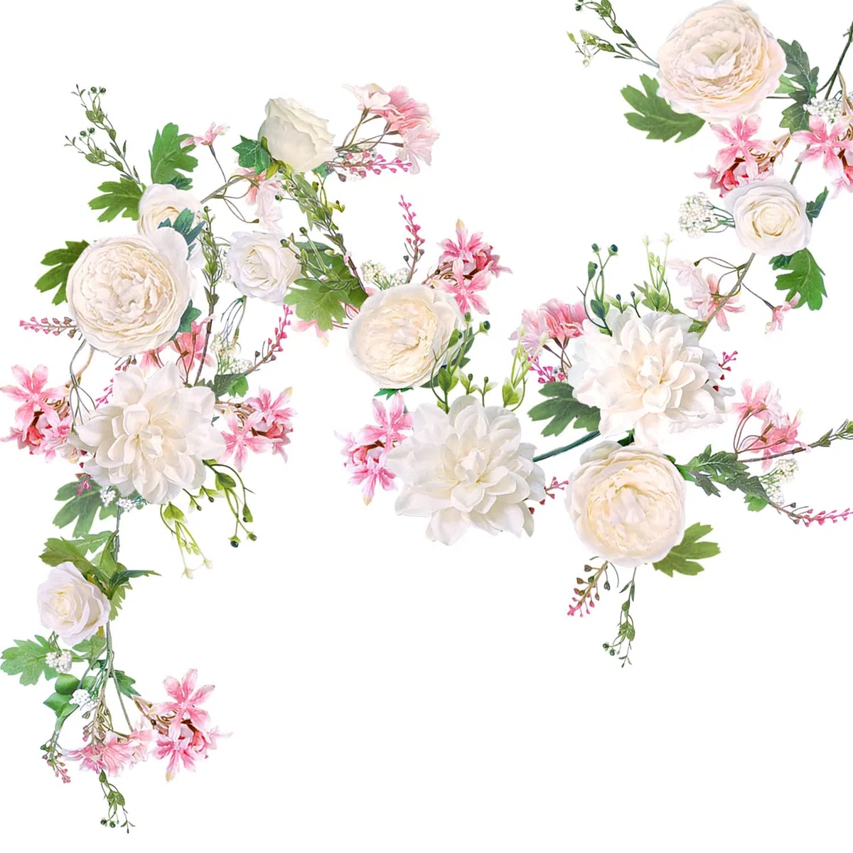 Ghirlanda di Peonie, 180cm, Ghirlanda Fiori Artificiali, Fiori per Arco, Ghirlanda Floreale per la Decorazione di Nozze Home Table Decorazione (Ghirlanda Di Peonia Champagne)