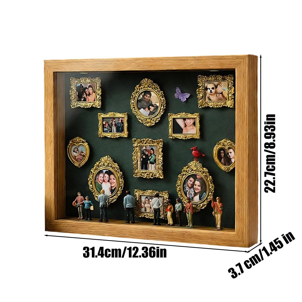 Mini scatola fai da te con sagomas museale, 3D cornice profonda shadow box, kit creativo per esporre i ricordi con mini statuette, regalo significativo per San Valentine e anniversari
