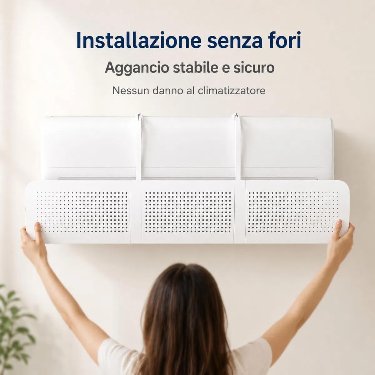 Deflettore Condizionatore, Deviatore Aria Condizionatore Regolabile 85cm in ABS, Deflettore Aria Condizionata Anti Soffiaggio Diretto per Split a Parete, Casa Ufficio Camera Bianco chochoyah