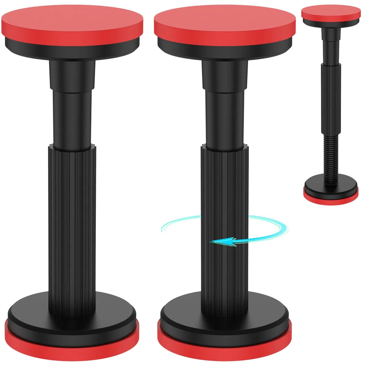 Asta di supporto telescopica, sistema di supporto sottopiano, asta di supporto per armadietti, supporta fino a 199,6 kg, staffa di sollevamento per armadietti, divani e lavelli, 2 pezzi in nylon