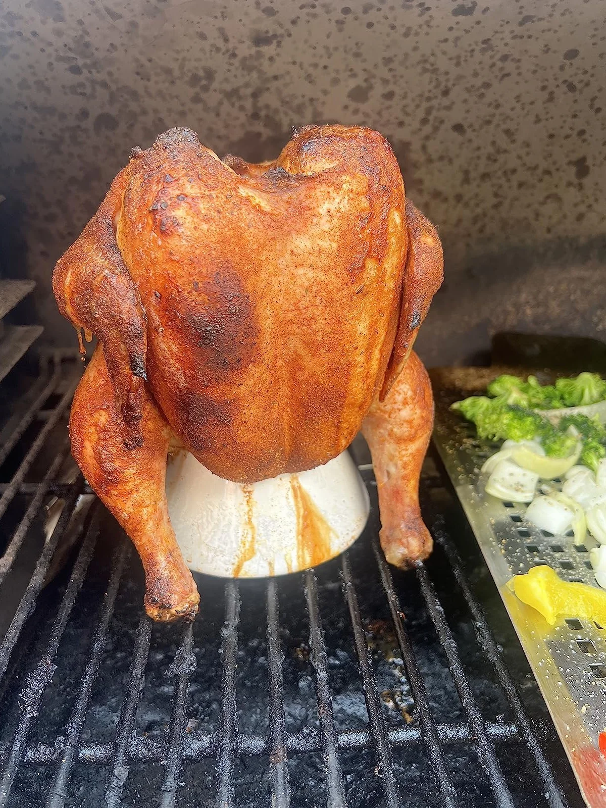 onlyfire Roaster Rack per Pollo in Ceramica,Adatto per Cucinare Pollo alla Birra,per Griglia, Forno o Affumicatori