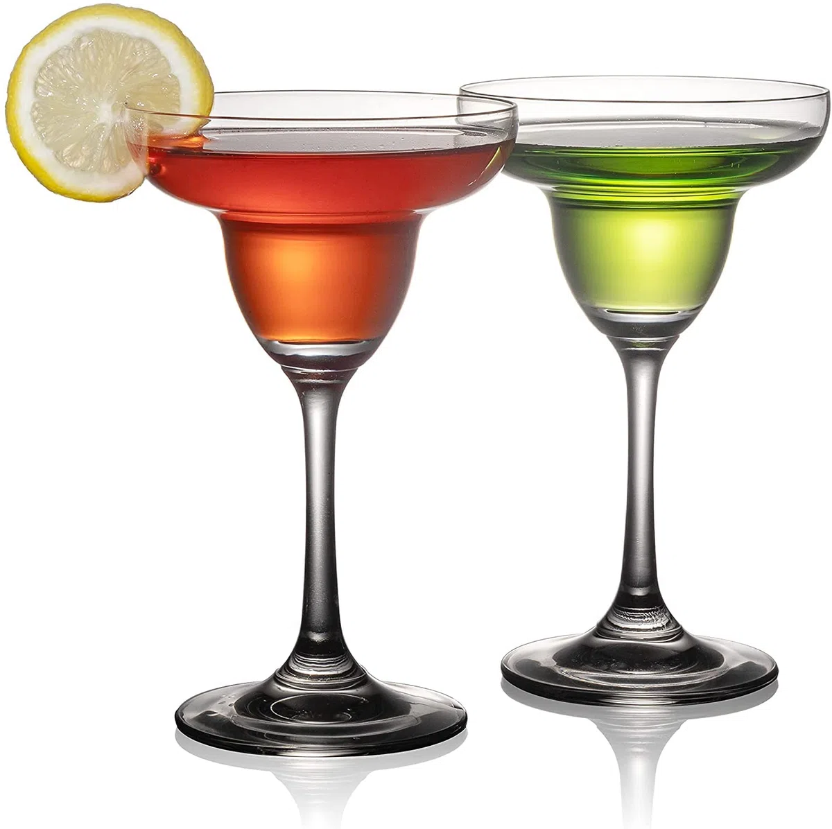 Bicchieri Margarita, set da 2 – bicchieri da cocktail margarita – bicchieri trasparenti per bere martini, manhattan, vodka, gin e cocktail (6 oz)…