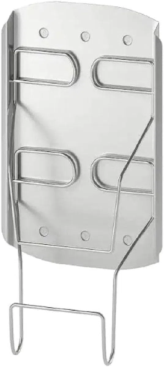 IKEA Variera, pensile a parete in acciaio zincato, con supporto in ferro. White