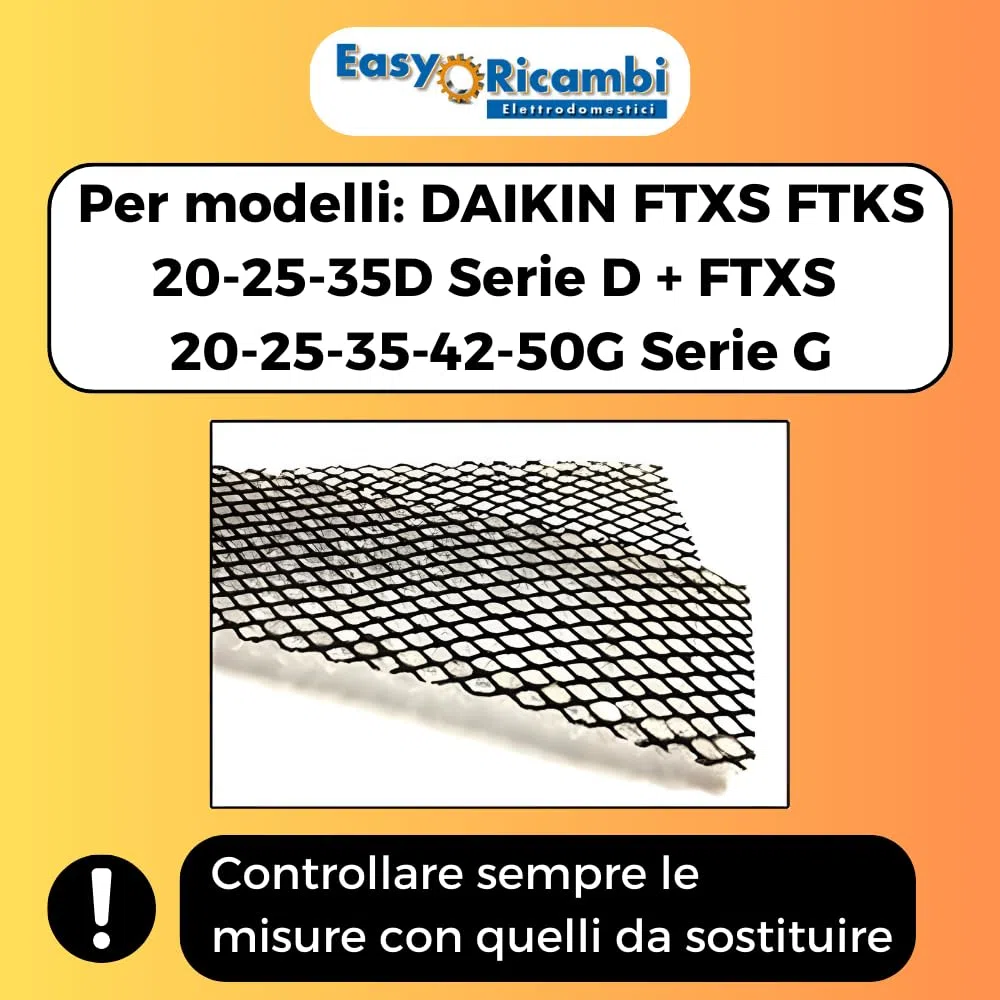 2 Filtri Condizionatore Elettrostatici (255x40mm) Filtro Aria Condizionata, Sostitutivo per Daikin Filtri, Ricambi Climatizzatore: Adatto a DAIKIN FTXS FTKS 20 25 35 D + FTXS 20 25 35 42 50 G