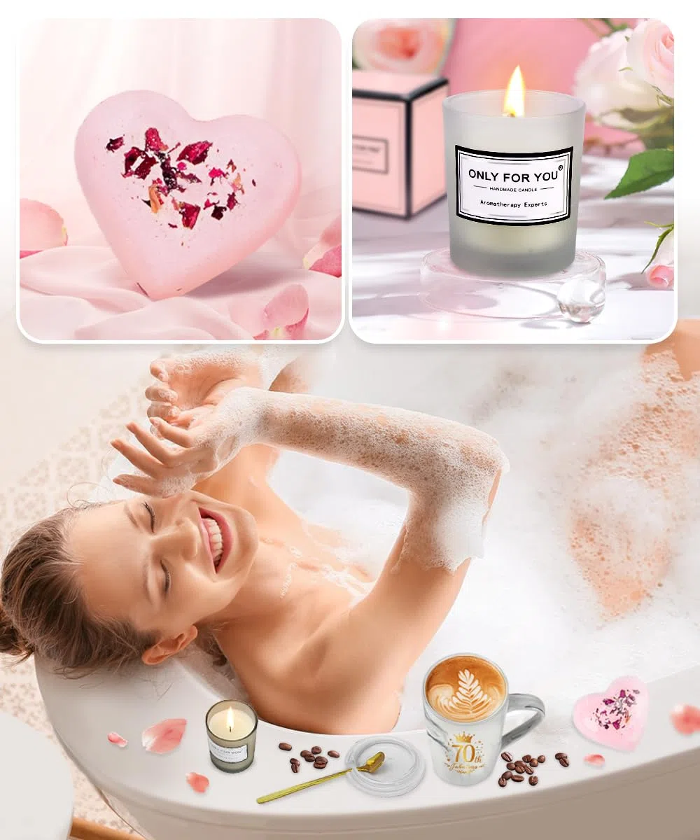 Set Regalo Donna 70 Anni, Idee Regalo Compleanno per Donna, Tazzine da Caffè Set, Regalos Mamma Compleanno, Regali 70 Anni per Moglie, Mamma, Amica, Nonna