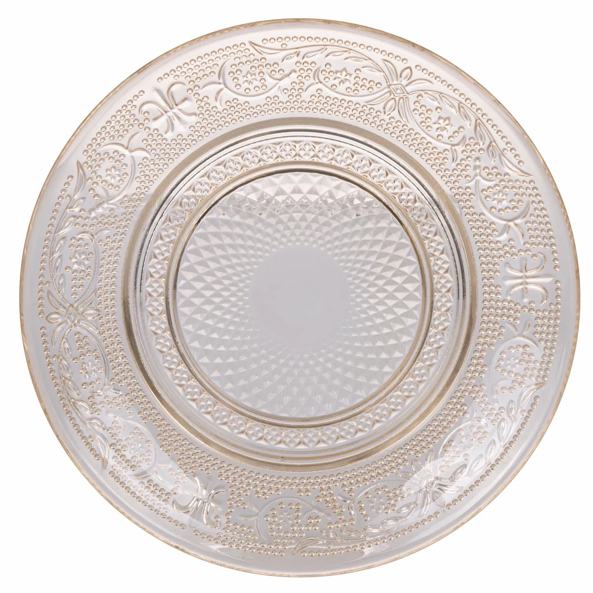 Villa d'Este Home Tivoli Set 6 Piattino pane Ø 15 cm in vetro, Imperial Chocolate