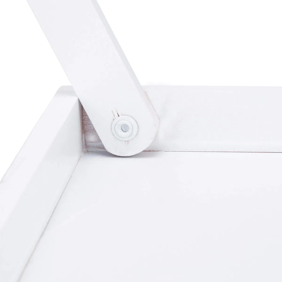 Relaxdays Tavolino da letto in bambù gambe pieghevoli bordo rialzato vassoio da colazione HLP: 22x64x31 cm bianco