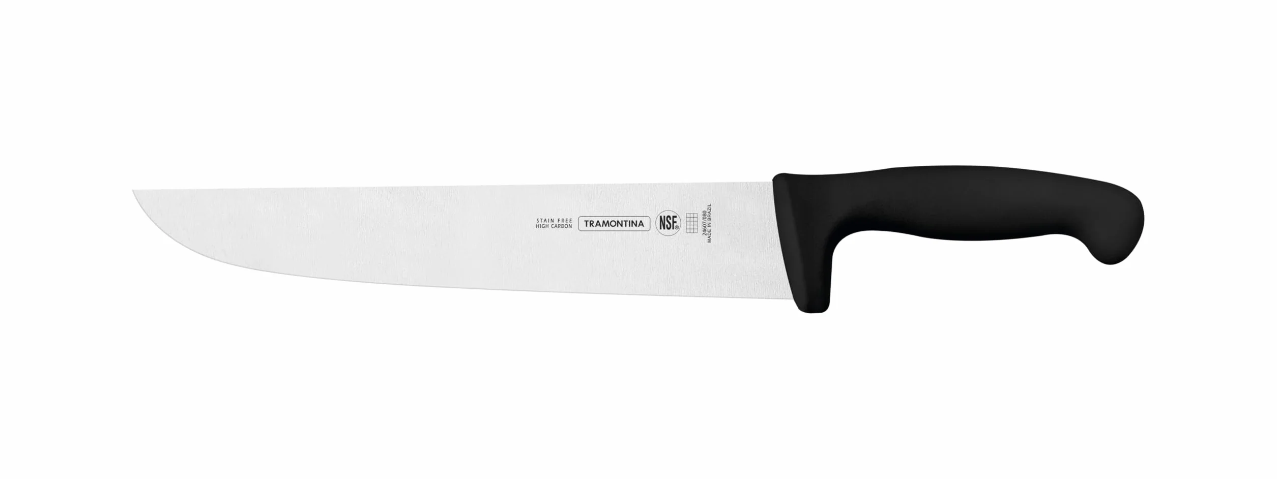 Tramontina Coltello Macellaio Manico in Acciaio Inox e Polipropilene Nero Professional NSF 26,5 cm
