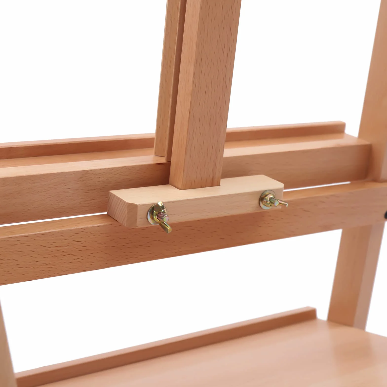 Cavalletto da Pittura Professionale ad H con Cassetto Portaoggetti, in Legno di Faggio Massello, Cavalletto per Dipingere Regolabile Altezza154-198cm, Max Leinwand 90cm, per Dipinti, Mostre
