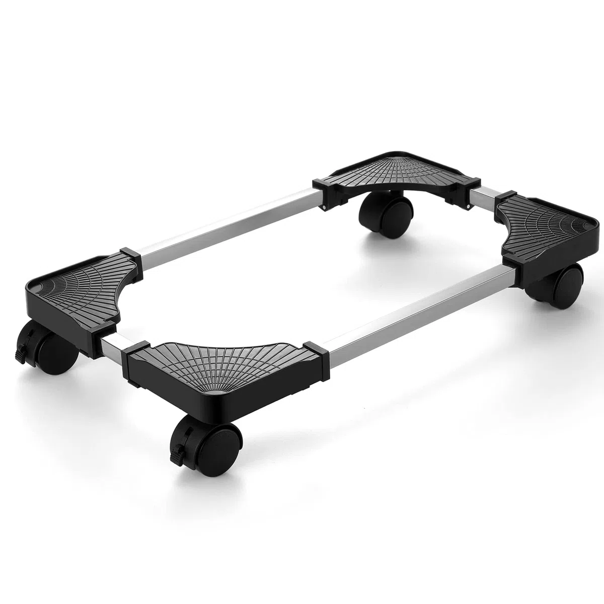 Supporto per CPU per PC, Adromy Computer Desktop Stand, Universale Regolabile CPU, Case Supporto Mobile con 4 Rotelle, Carrello CPU Sotto Scrivania - Nero