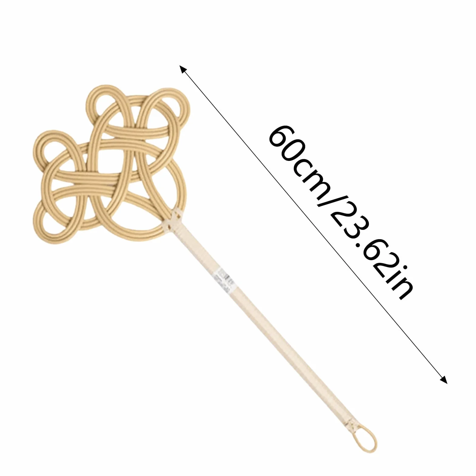 2026 Battitore per tappeti in rattan, frusta manuale per tappeti con manico manuale per spolverare tappeto manuale (beige, 60 cm) per Natale