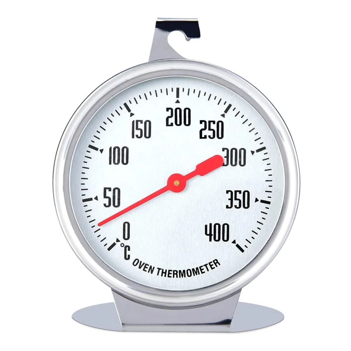 Oven Thermometer,Termometro per Forno con Gancio Puntatore Rosso,Termometro da Forno in Acciaio Inox per Appendere,Termometri da Forno Elettrico