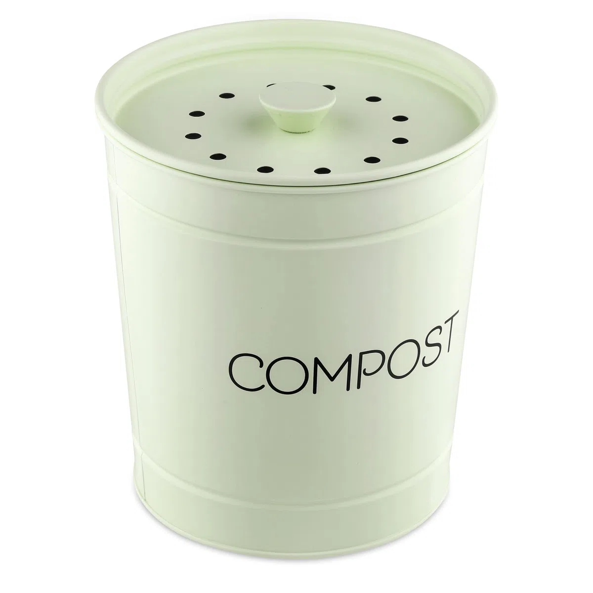 Navaris Compostiera Riciclaggio Rifiuti Organici 3L - Secchio Contenitore Umido e Scarti Alimentari - Coperchio Manico 3X Filtri Carbone Blocca-Odori