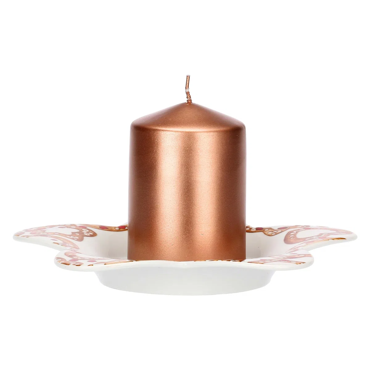 THUN - Piattino a forma di stella in porcellana con candela Thunland-Ø 19 cm - 2,5 cm h