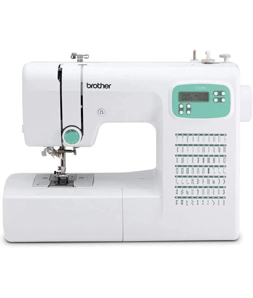Brother CS70S Macchina da Cucire Elettronica con 70 Punti di Cucito utili, Elastici, Ornamentali,ricami, patchwork Cucitura Automatica, Display Multifunzion